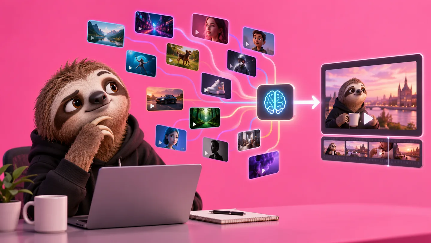 AI videó modelválasztás és automatikus router CreativeSpot illusztráció
