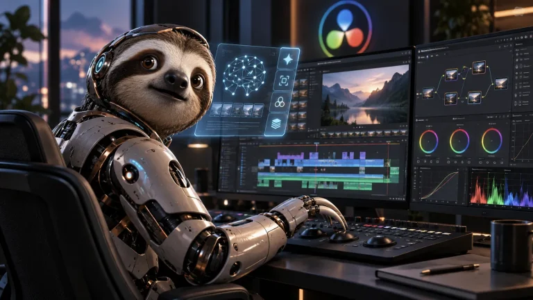 DaVinci Resolve 21.1 AI – robot lajhár a vágóstúdióban