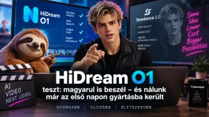 HiDream O1 Video teszt magyar beszéddel és Seedance összehasonlítással